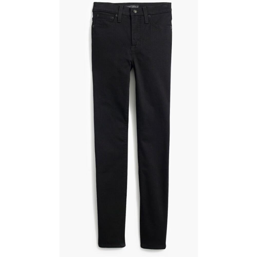 J.Crew Factory Petite 9" Mid Rise Black Skinny Jean signature stretch Black 28P - Picture 2 of 6